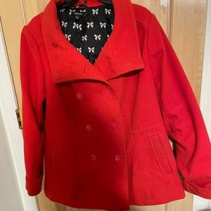 Red Torrid Peacoat size 2